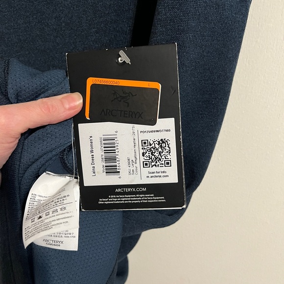 NWT Arc’teryx Laina Dress | Size Large | Navy - Picture 12 of 12